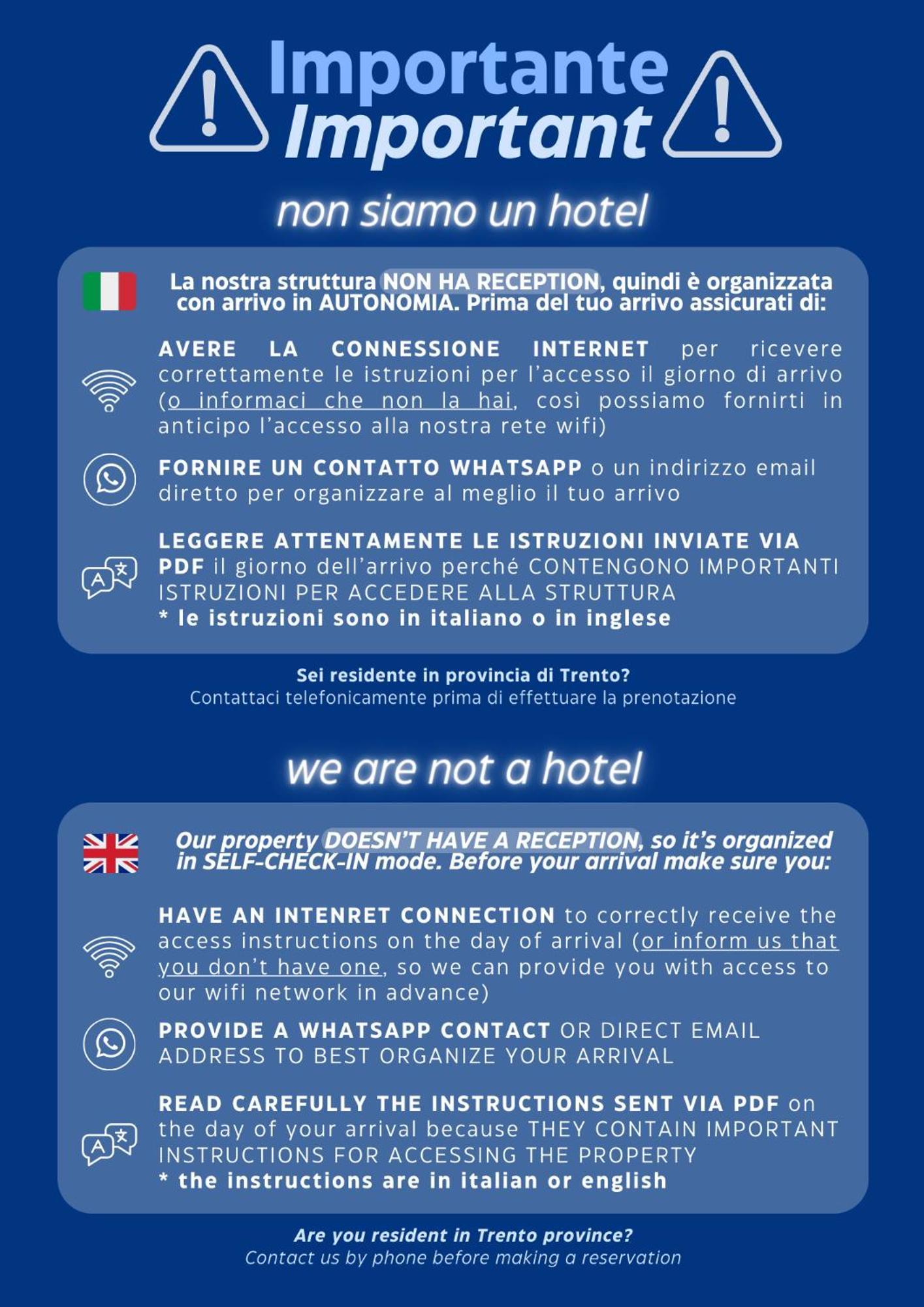 House Of Bruno - No Reception Hotel Trento Eksteriør billede